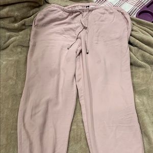 Rose Colored Drawstring Loose Pants